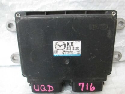 2007 MAZDA 3 ENGINE ECM ELECTRONIC CONTROL MODULE (MOUNTED BY BATTERY), 2.0L, MT, ID LFS6 18881 A THRU E